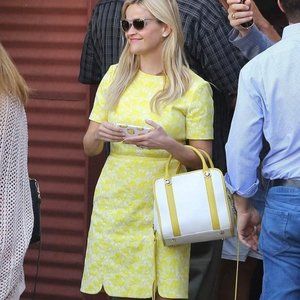 Draper James Hutton Jacquard Yellow Dress